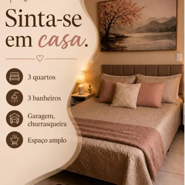 Recanto Sossego Wi-Fi 3 quartos 3 banheiros 2 chuveiros Espaço amplo churrasqueira, hotel em Espírito Santo do Pinhal