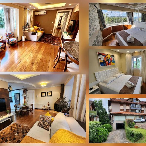 Centro Gramado 2 vagas 4min Rua Coberta 7 hosp ArC