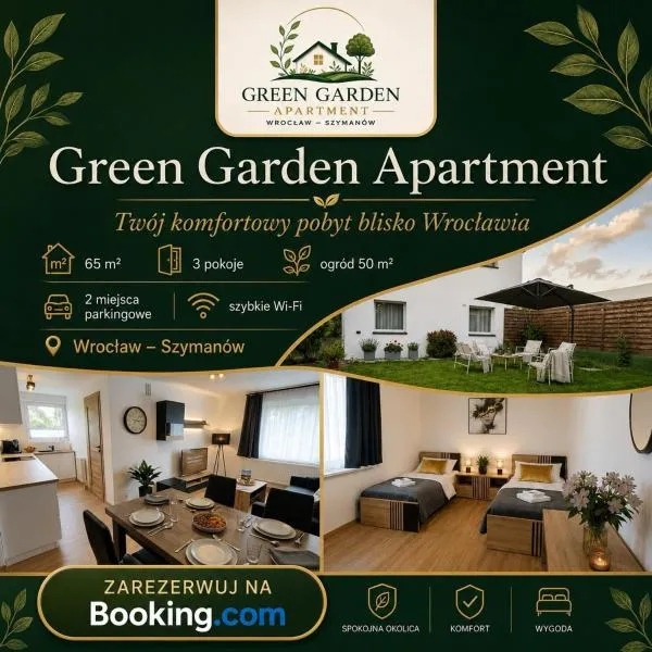 Green Garden Apartment Wrocław - Szymanów, viešbutis mieste Szymanów