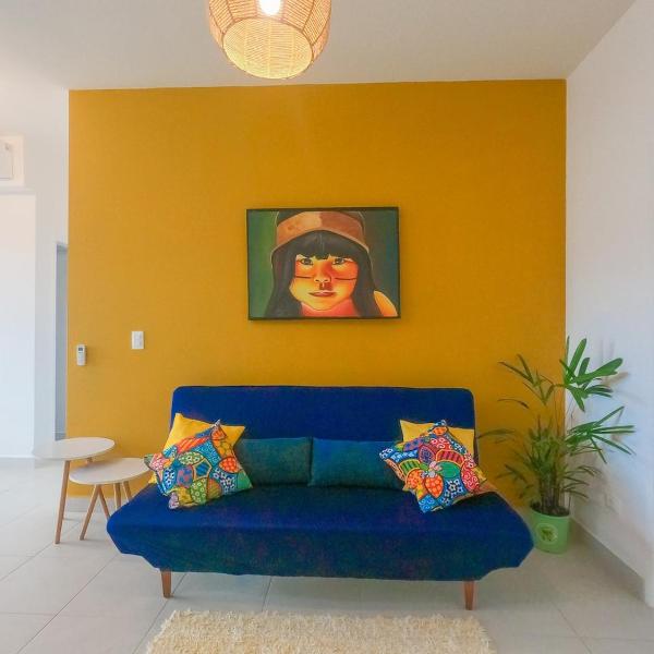 APT Moderno 400m Itagua Ar-condicionado Varanda churrasqueira Piscina