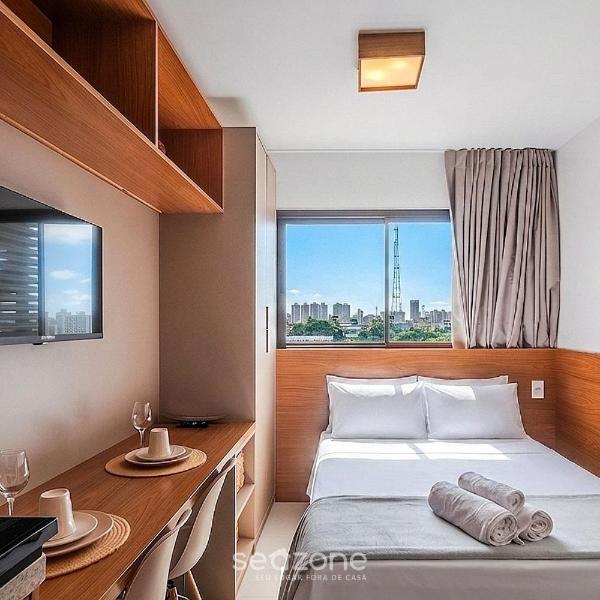 Studio em Cond. c/ piscina e vista HFO0410