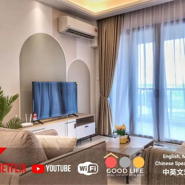 R&F Princess Cove 2BR Sea View JB CIQ Spacious, hotell i Johor Bahru