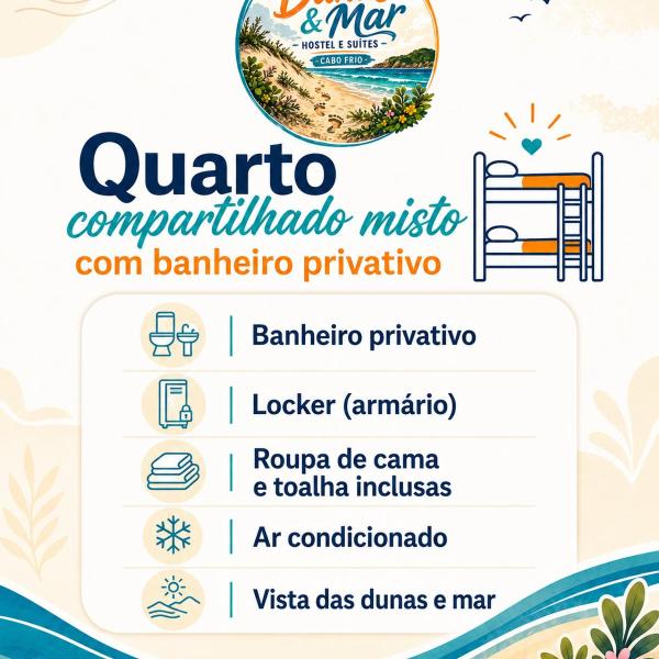 Hostel Dunas & Mar - Hostel e Suítes - Cabo Frio - Foto 4