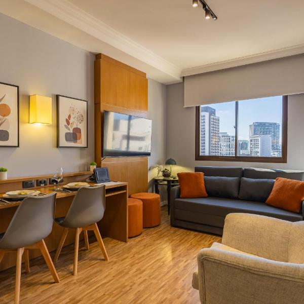 TW2501 ZERO1 Suites Flat em Hotel Vila Olimpia