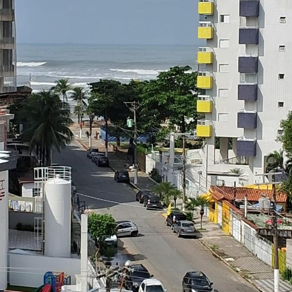 Apartamento novo vista do mar 64m2 2 dorms Wi-fi estacionamento grátis Praia Grande Mirim