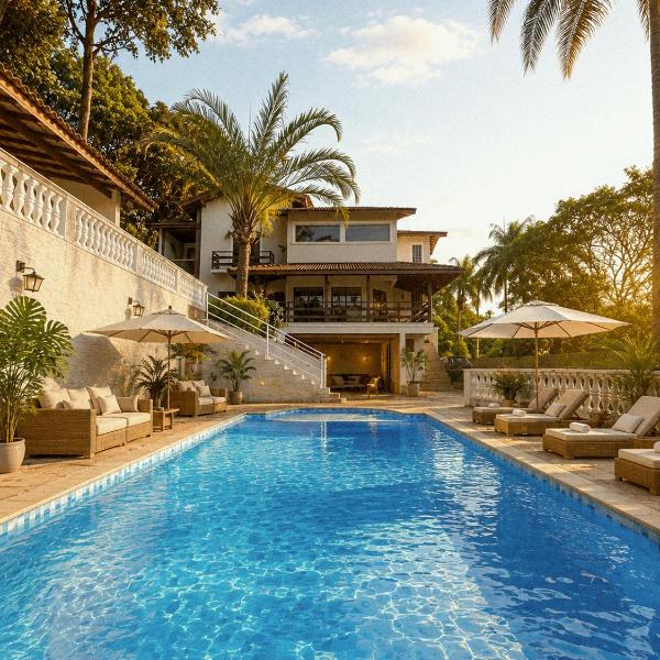 Refúgio na Natureza com Piscina e Churrasqueira