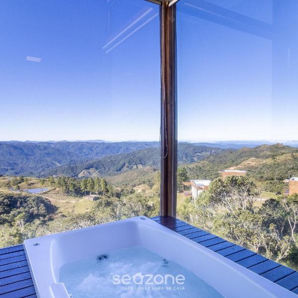 Linda cabana com jacuzzi e vista incrível VST004