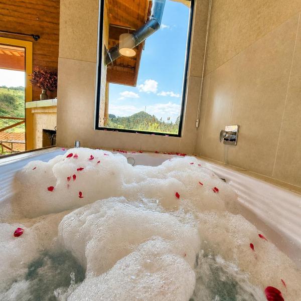 Chalé Som da Sete Quedas Hidromassagem, Lareira e Vista para as Montanhas
