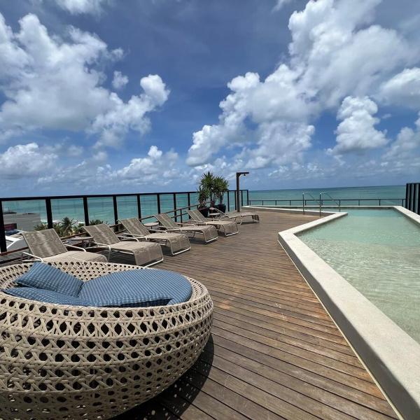 Restinga 11 · Flat pé na areia no Caribessa e varanda privativa