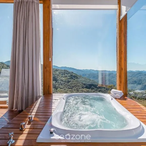 Acogedora cabaña c/jacuzzi en las montañas VST015, hotel en São Paulo dos Pinhais