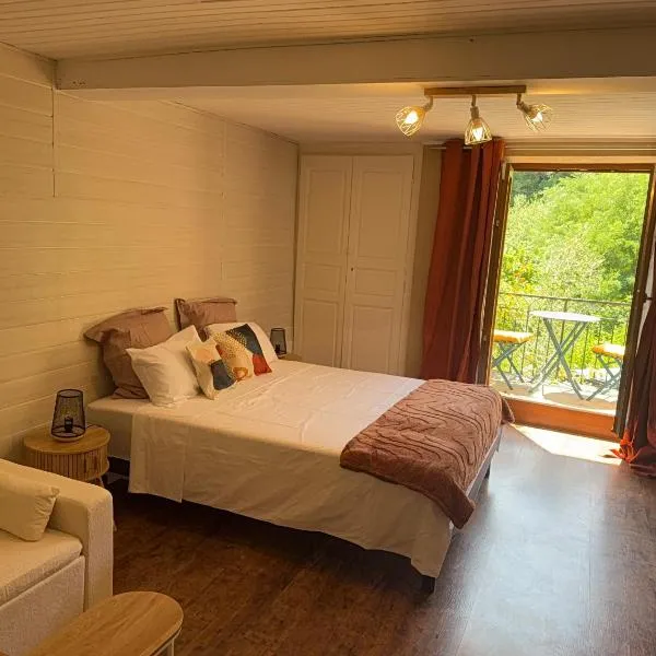 Studio équipé, climatisé, classé Plus Beaux Villages de France, hotel en Saint-Antoine