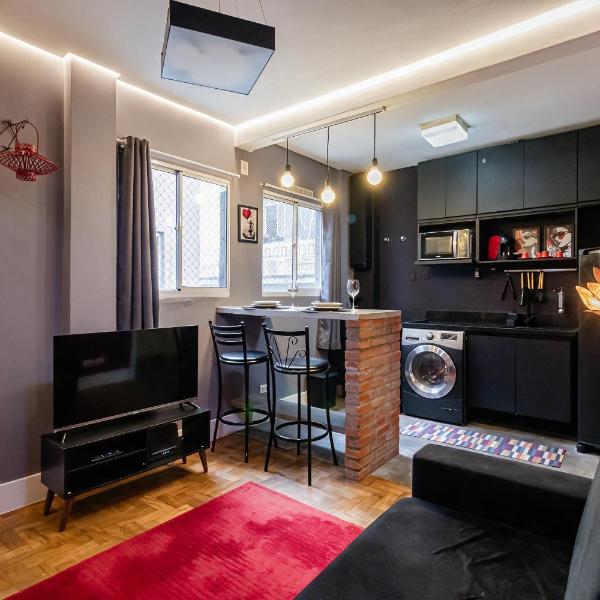 Apartamento para 4 com Varanda Próximo ao Nubank Parque