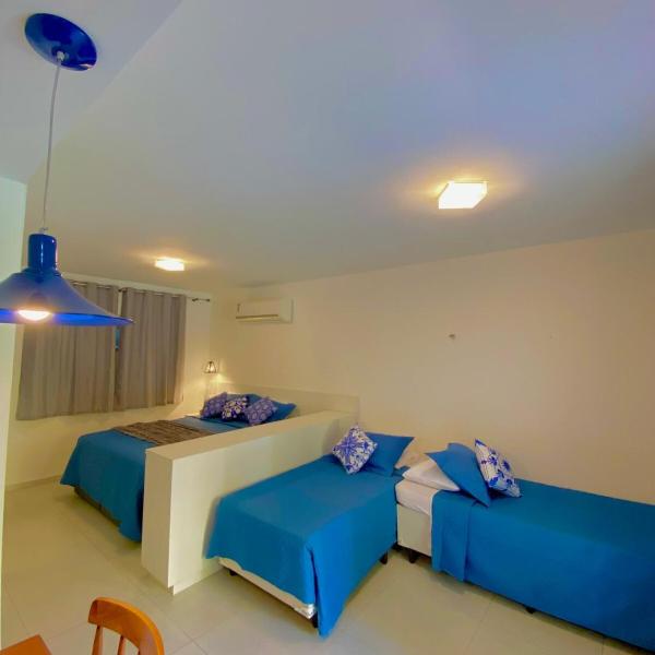 Flat no Solar Água com varanda e piscina em Pipa