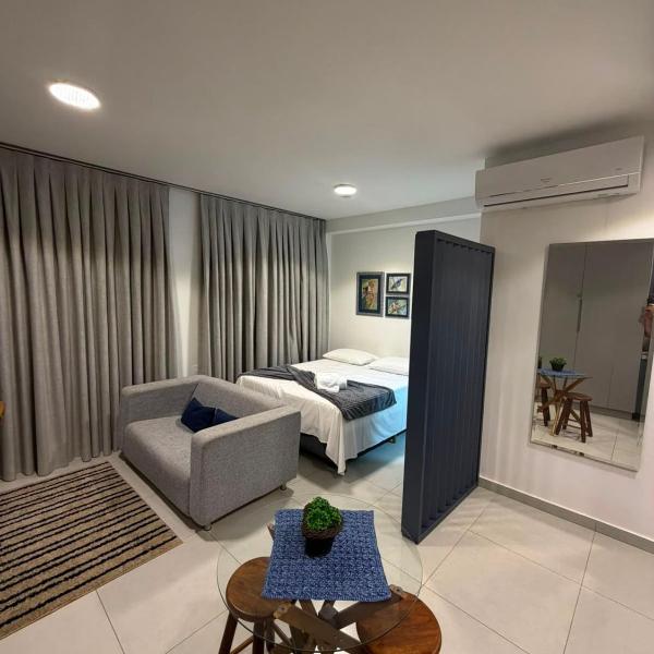Ap. com Wifi, Ar, 1 vaga, Piscina, Próx. Iguatemi