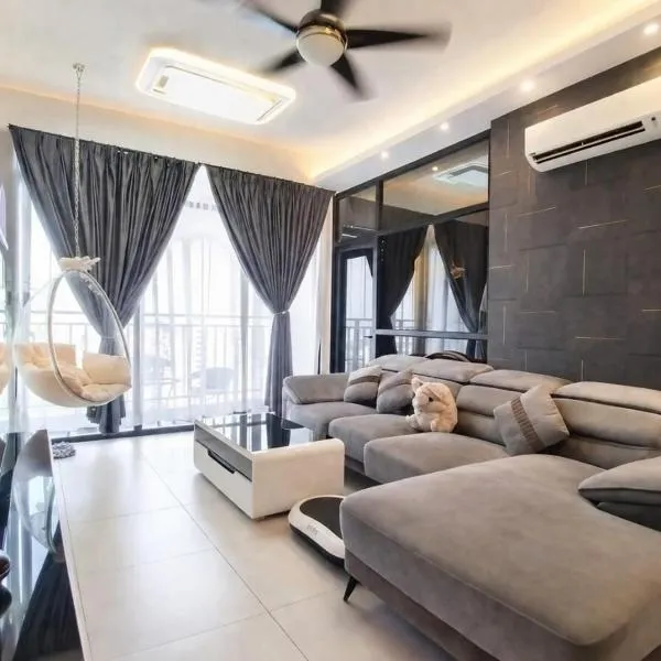 Melaka में, होटल 2BR Infinity Pool Condo Near Jonker 5Pax
