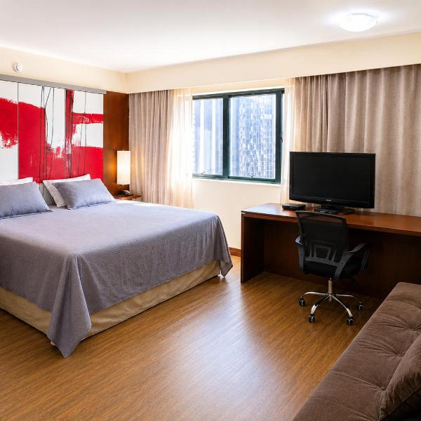 Flat Premium com infraestrutura de hotel de alto padrão em Moema