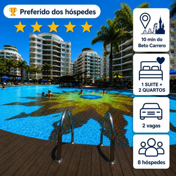 BETO CARRERO/Nautilus 3Q/ 2 vagas/Piscina/Playground/Academia na Quadra do Mar/Praia