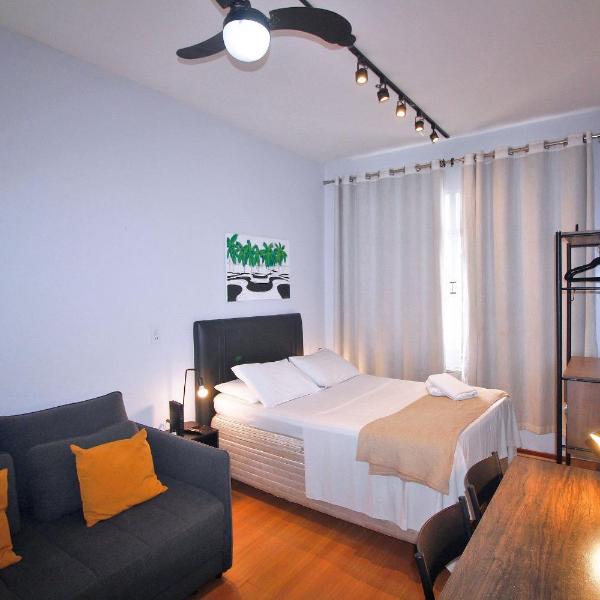 Studio p/ 4 Pessoas Silencioso a 30m da Praia