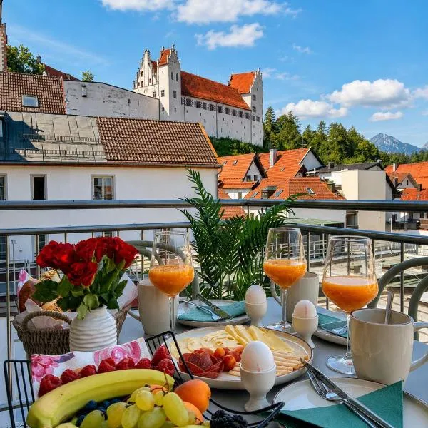 Viesnīca Schwanstein Apartments Füssen ZENTRUM Fisenē