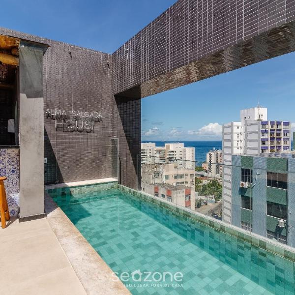 Studio moderno com piscina a 450m da Praia PRV1003