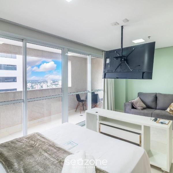 Studio c/ varanda 270m do PQ. Flamboyant - BFT2905