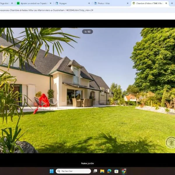La Villa des Marronniers Grand Large Bedroom, Hotel in Ouistreham