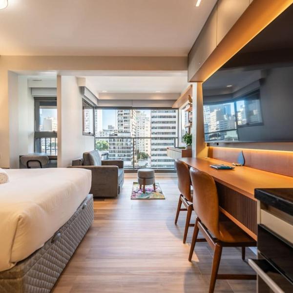 Estudio de Luxo Edificio Aria Higienopolis com Piscina Panoramica perto do Metro Mackenzie das Exposicoes do MASP e Paulista WeCare - Foto 2