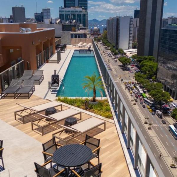 Rio de Janeiro - Studio Moderno com Piscina, Wi-Fi e Metrô na Porta - Portaria 24h - Proximo Aeroporto, consulado e Sambódromo