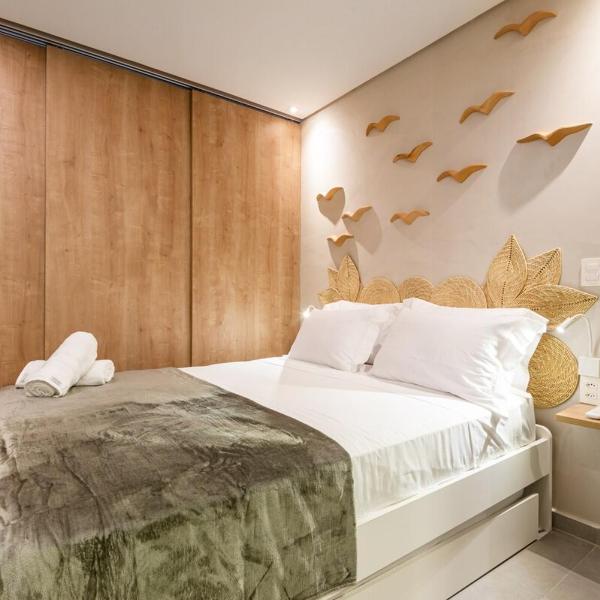 Studio a 60 m da Praia - Jardim Gourmet - Andar Térreo - Aceita Pet Pequeno - Piscina na Cobertura com Churrasqueira - Foto 2
