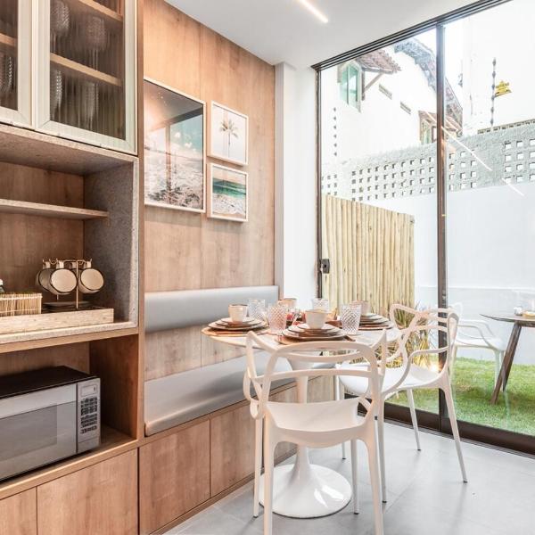 Studio a 60 m da Praia - Jardim Gourmet - Andar Térreo - Aceita Pet Pequeno - Piscina na Cobertura com Churrasqueira - Foto 5