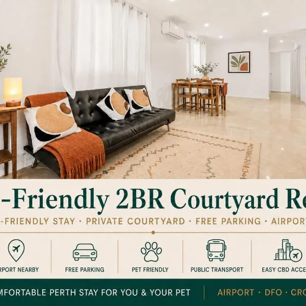 Aurora Airport House-Free Parking, Easy Transit nr Optus Stadium, casino, shopping center, хотел в Пърт