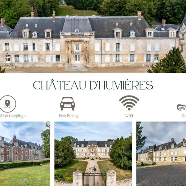 Château d'Humières - Golf à Compiègne、Monchy-Humièresのホテル
