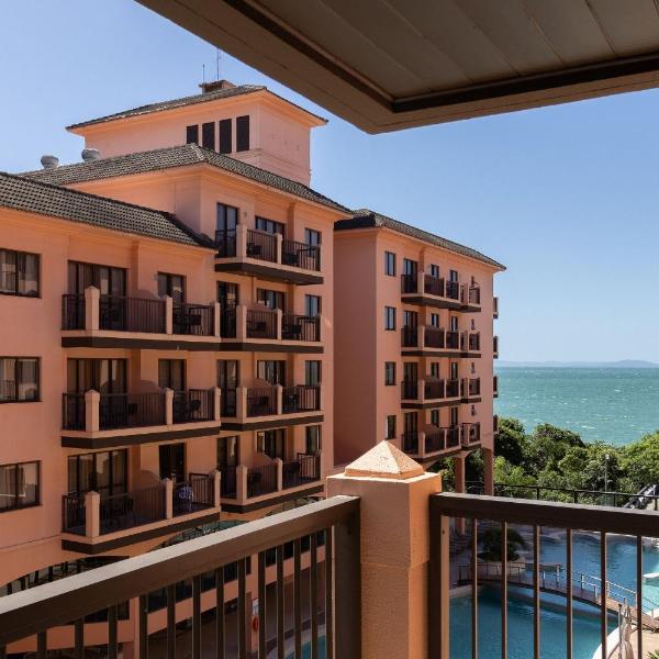 Suíte melhor vista mar em resort de Jurerê JBV242