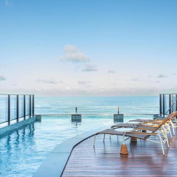 Alta Marine Flat 411 - Pé na areia com vista mar e piscina