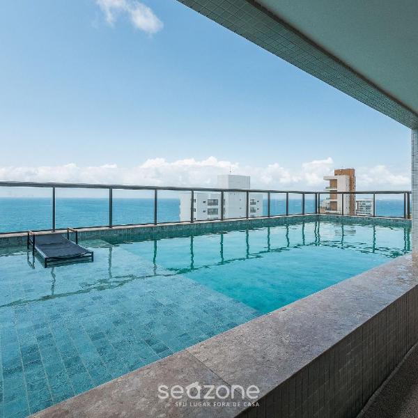Studio a 220 m do mar em cond. c/ piscina BPM0909