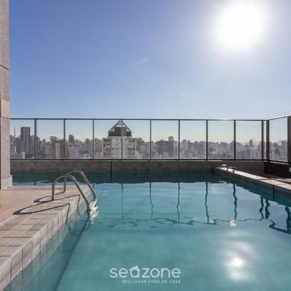 Stúdio em condomínio com piscina São Paulo THK0202