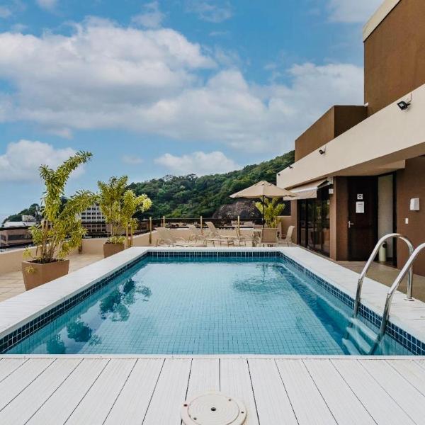 LEBLON INN RESIDENCIAL LUXUOSO com PISCINA, rooftop, academia, sauna, Varanda dentro do apt com VISTA DESLUMBRANTE, limpeza diária estilo hotel , cozinha completa 50 metros do posto 12 pauloangerami DFL15 - Foto 5