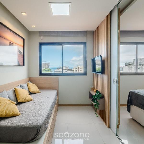 Studio em Cond. c/academia a 290m do Mar - HOA0704