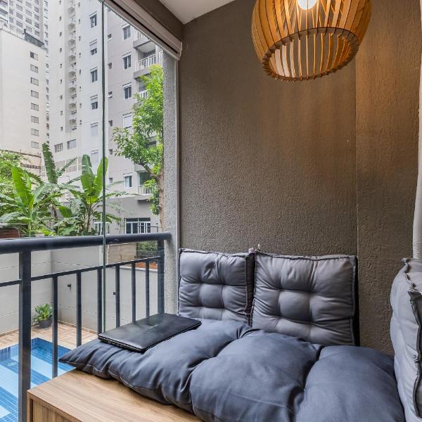 Studio moderno com varanda perto do Metrô Ana Rosa Av Paulista e Pq Ibirapuera - Foto 4