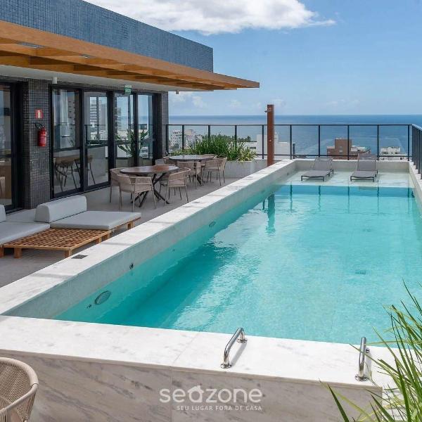 Apto com piscina a 350m da praia da barra BLB1502