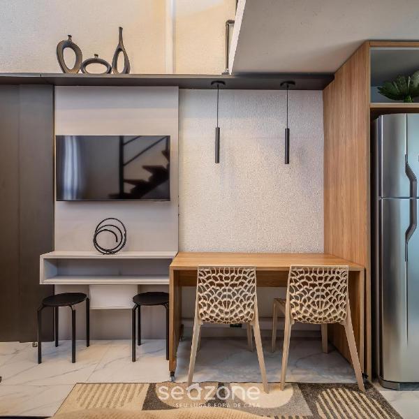 Loft c/ varanda a passos da praia - PLO0009 - Foto 4