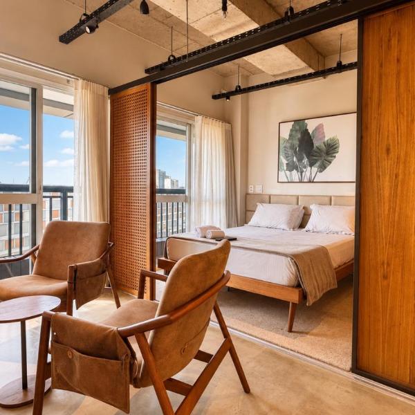 Flat Central com Academia, Piscinas e Sauna