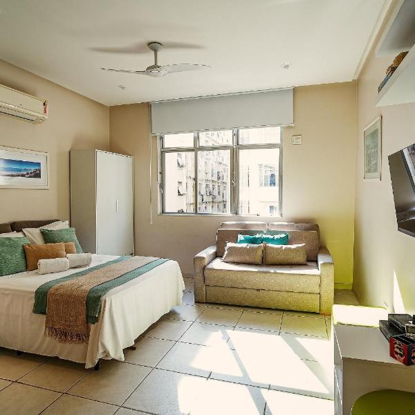 Apartamento luminoso e silencioso em Copacabana