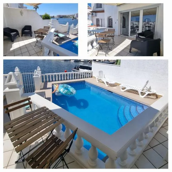 Maison en bord de canal avec piscine privée et amarre privée, hotel v destinaci Empuriabrava