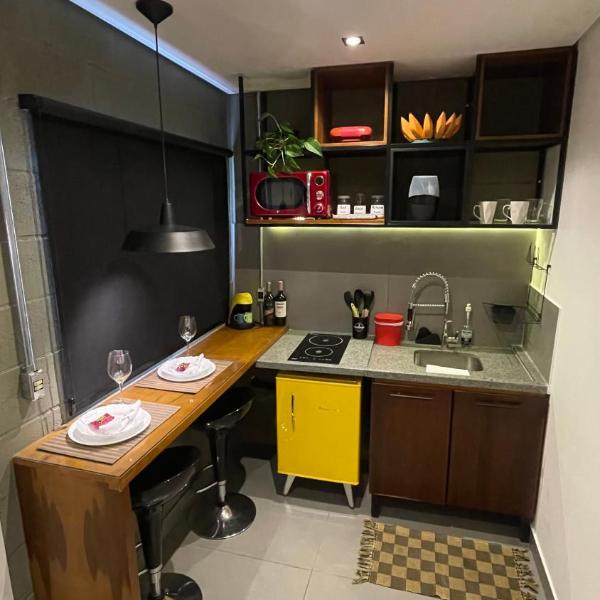 Studio com Ar-condicionado, conforto e praticidade