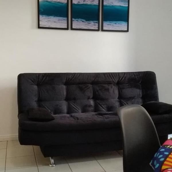 Flat em Juquehy com piscina e churrasqueira, próximo à praia