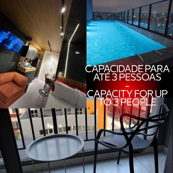 Top República, piscina, sauna, compras, balada, turismo e negócios