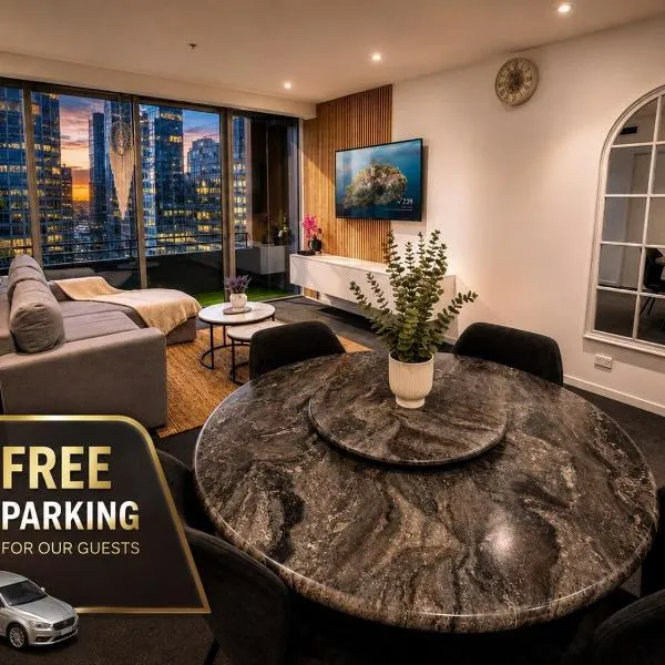 2 BR Apartment in CBD 1 Min to Southern Cross Station Sky Bus Marvel stadium, hotel in Melbourne