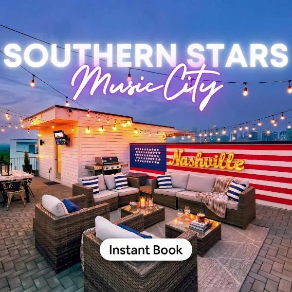 Rooftop Deck & Shuffleboard BBQ Near Downtown, hotel in Nashville