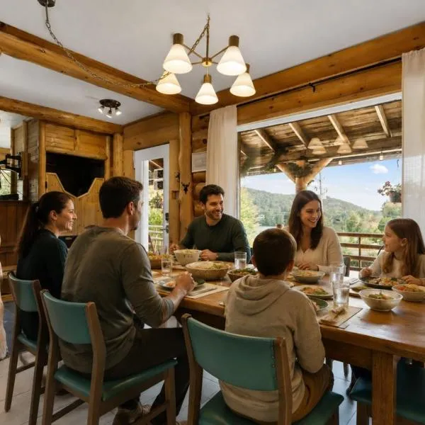 Chalet du lac avec SPA privé, wifi, BBQ et SUP, hotel in Saint Adolphe D'Howard